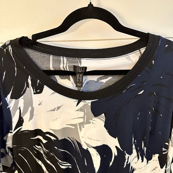 GILI Jetsetter resortwear Hawaiian comfort knit woman maxi short sleeve dress MP - Picture 3 of 12